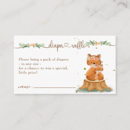 Carte D'accompagnement Renard Baby shower Nouvelle maman Déchets Raffle