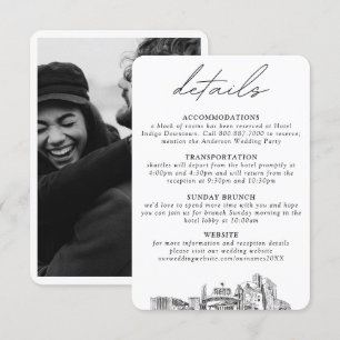 Carte D'accompagnement Reno Mariage Petits détails verticaux