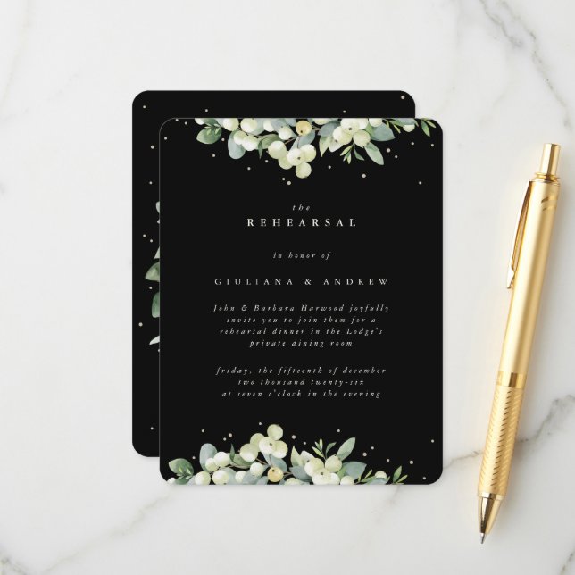 Carte D'accompagnement Répétition des Mariages bordés de Black Snowberry+ (Devant/Arrière en situation)