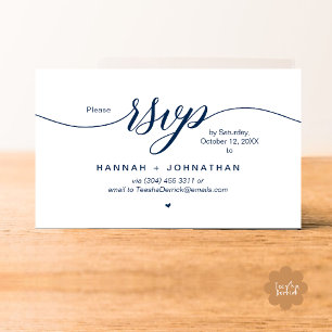 Carte D'accompagnement Répondre au RSVP de mariage par téléphone ou par c