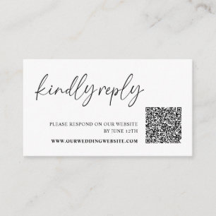 Carte D'accompagnement Répondre Minimaliste Mariage RSVP