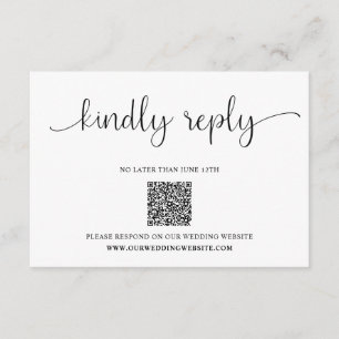 Carte D'accompagnement Répondre Minimaliste Mariage RSVP