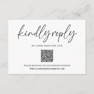 Carte D'accompagnement Répondre Minimaliste Mariage RSVP