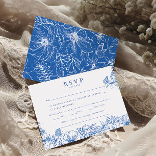 Carte D'accompagnement Réponse pour un mariage de jardin élégant et royal