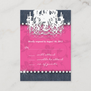 Carte D'accompagnement Réponse rose florale de lustre de noces de diamant