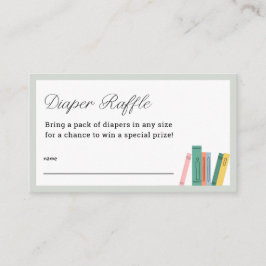 Carte D'accompagnement Réserver Thème Baby shower Déchets Raffle Billets