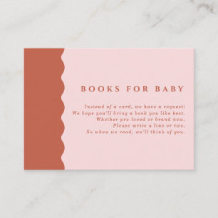 Carte D'accompagnement Retro Blush & Terracotta Waves Livres pour bébé