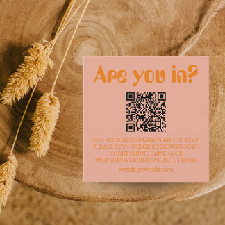 Carte D'accompagnement Retro Bold Mariage Super RSVP