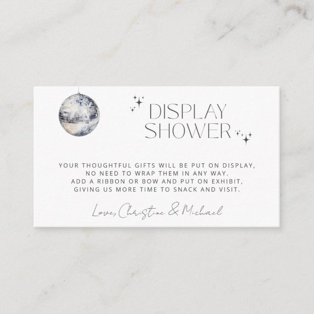 Carte D'accompagnement Retro Disco Party Affichage douche (Devant)