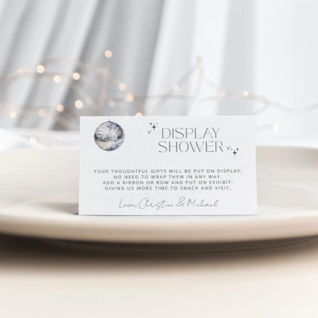 Carte D'accompagnement Retro Disco Party Affichage douche (Créateur téléchargé)