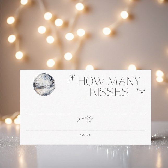 Carte D'accompagnement Retro Disco Party Combien de baisers (Créateur téléchargé)