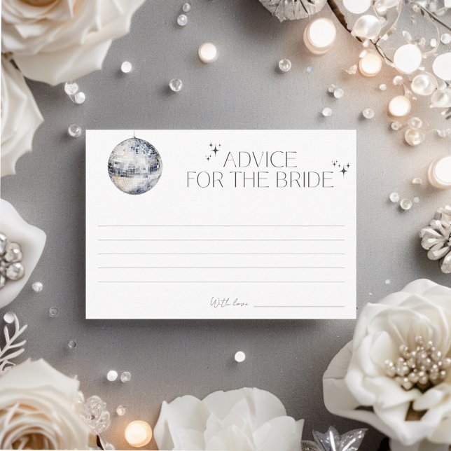 Carte D'accompagnement Retro Disco Party Conseils pour la mariée (Créateur téléchargé)