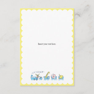 Carte D'accompagnement Rétro insertion animale neutre de baby shower du