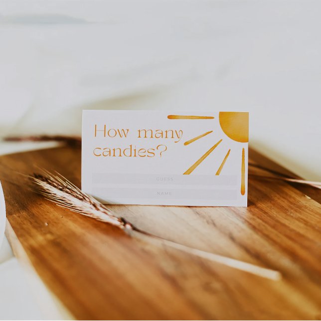 Carte D'accompagnement Rétro soleil été combien de canettes (Créateur téléchargé)