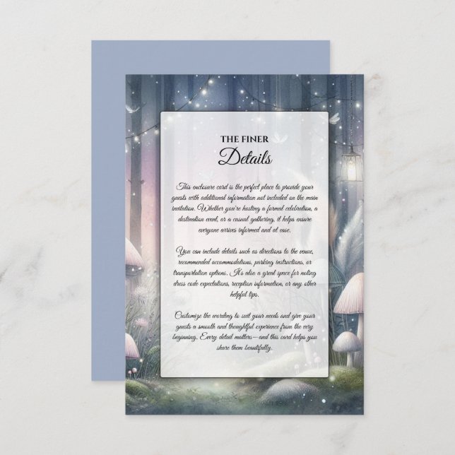 Carte D'accompagnement Rêves de Lanternlight Enchanted Forest (Devant / Derrière)