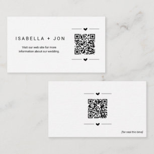 Carte D'accompagnement Rick Roll Invités w-Mariage Website QR Code Prank