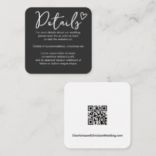 Carte D'accompagnement Rien de fantaisie Juste l'amour Simple QR Code