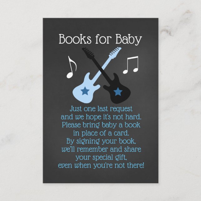 Carte D'accompagnement Rock a Bye Rockstar Livres pour bébé (Devant)