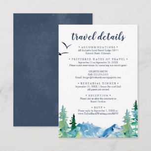 Carte D'accompagnement Rocky Mountain Destination Mariage Détails du voya