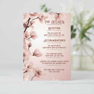 Carte D'accompagnement Romance florissante : Un thème Mariage floral
