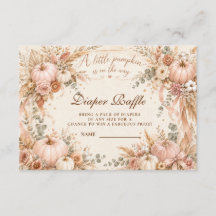 Romantic Boho Little Pumpkin Diaper Raffle