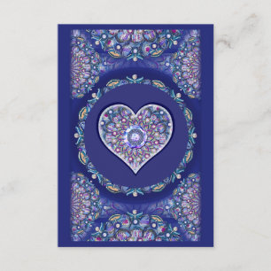 Carte D'accompagnement Rosace bleue