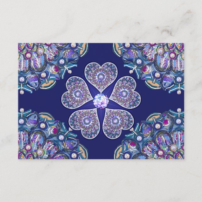Carte D'accompagnement Rosace bleue (Devant)