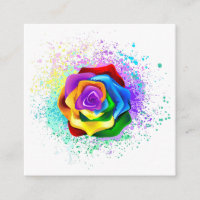 Rose arc-en-ciel coloré