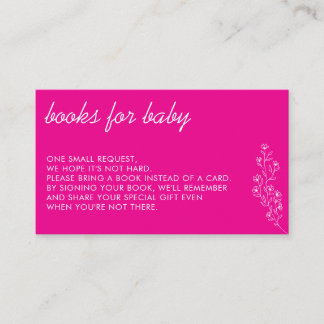 Carte D'accompagnement Rose avec de minuscules fleurs blanches "Livres po
