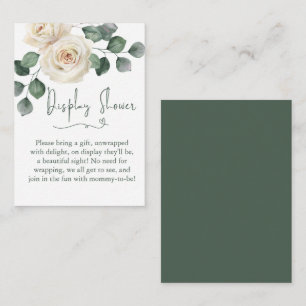 Carte D'accompagnement Rose blanc et vert douche
