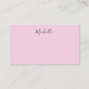 Carte D'accompagnement Rose Clair Professionnel Écriture Manuscrite Uniqu