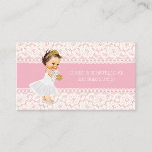Carte D'accompagnement Rose d'insertion d'enregistrement de baby shower