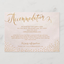 Carte D'accompagnement rose gold calligraphie moderne