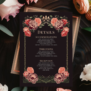 Carte D'accompagnement Rose Gold Imaginaire Enchanted Garden Détails de m