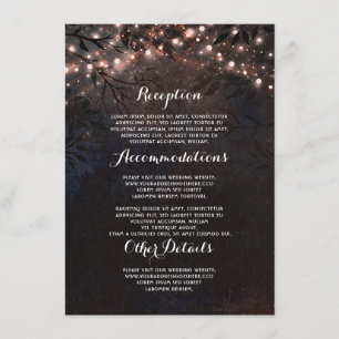 Carte D'accompagnement Rose Gold Parties scintillant Mariage Informations