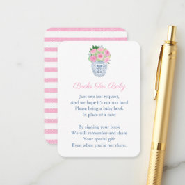 Carte D'accompagnement Rose Roses Chinoiserie Apporter Un Baby shower De 