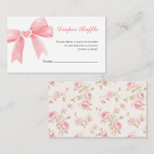 Carte D'accompagnement Roses arc rose baby shower de préppie de couches
