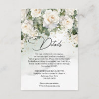 Roses blanches vintages eucalyptus verdure et or