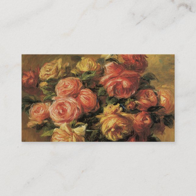 Carte D'accompagnement Roses dans un Vase de Renoir, Fête des mariées flo (Devant)