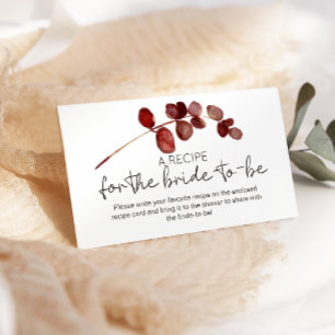 Carte D'accompagnement Roses Florales Rouge Fardée Recette de Mariage