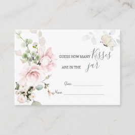 Carte D'accompagnement Roses roses rose Foliing Combien de baisers dans J