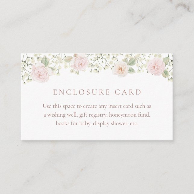 Carte d'accompagnement Roses Rouges Baby Breath (Devant)