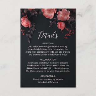 Carte D'accompagnement Roses sauvages 3D sombres et lunatiques
