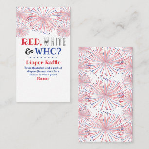 Carte D'accompagnement Rouge, Blanc & Qui ? 4 juillet Parti de la révélat