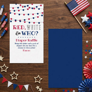 Carte D'accompagnement Rouge, Blanc & Qui ? 4 juillet Parti de la révélat
