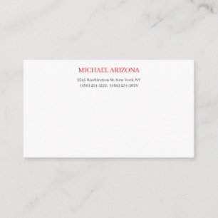Carte D'accompagnement Rouge Noir & Blanc Minimaliste Simple Moderne