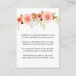 Carte D'accompagnement Rougissent floraux roses aucune étiquette 3605b de