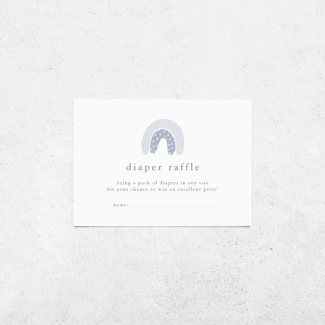 Carte D'accompagnement ROWAN Boy Boho Rainbow Baby shower Déchets Raffin (ROWAN Boy Boho Rainbow Baby Shower Diaper Raffle Enclosure Card)