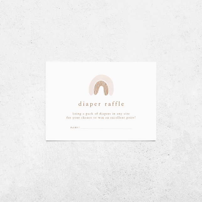 Carte D'accompagnement ROWAN Girl Boho Rainbow Baby shower Déchets Raffin (ROWAN Spring Girl Pink Boho Rainbow Baby Shower Enclosure Card)