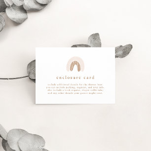 Carte D'accompagnement ROWAN Spring Girl rose Boho Rainbow Baby shower